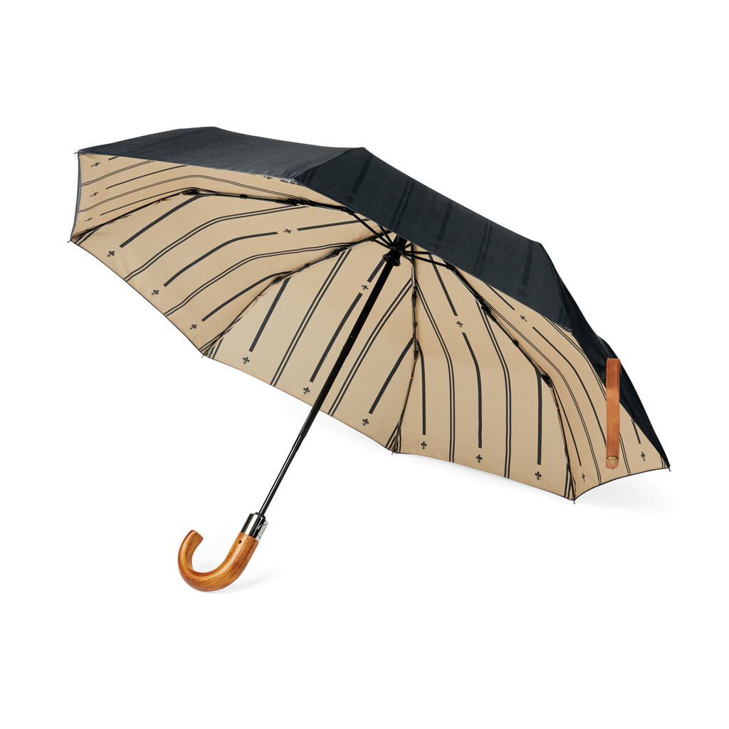 VINGA Bosler AWARE™ 21" faltbarer Schirm aus recyceltem PET - schwarz-221