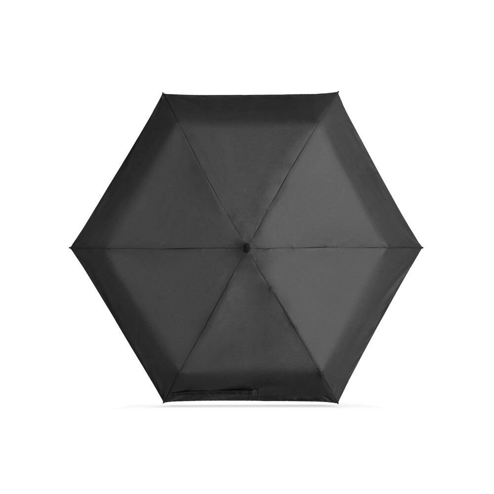 EMMA Kompakter 19-Zoll-Mini-Regenschirm aus Pongee 190T - schwarz-560