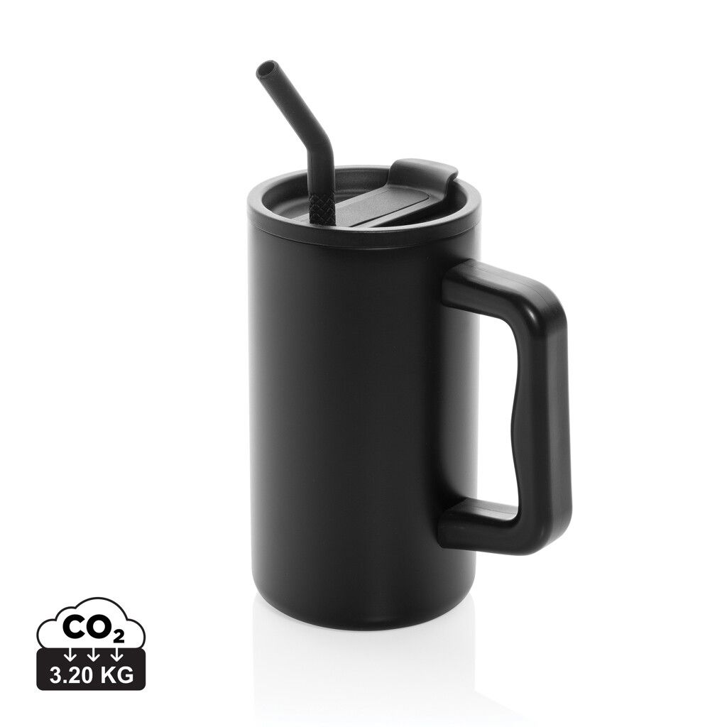 Cube Becher aus RCS recyceltem Stahl 800ml - schwarz-112