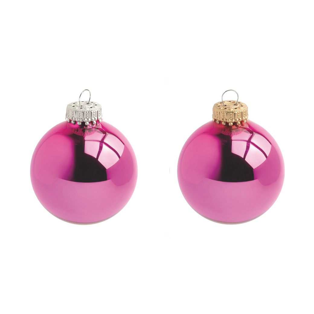 Glaskugel 7 cm (Ø 66 mm) - hot pink in Lagenverpackung (40 Kugeln pro Lage)-595