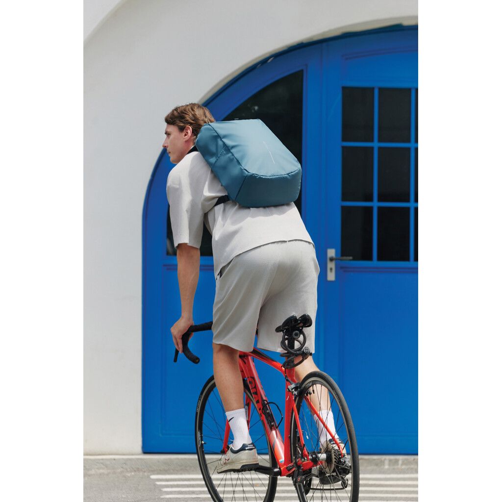 Urban wasserabweisender Anti-Diebstahl Rucksack - blau-41