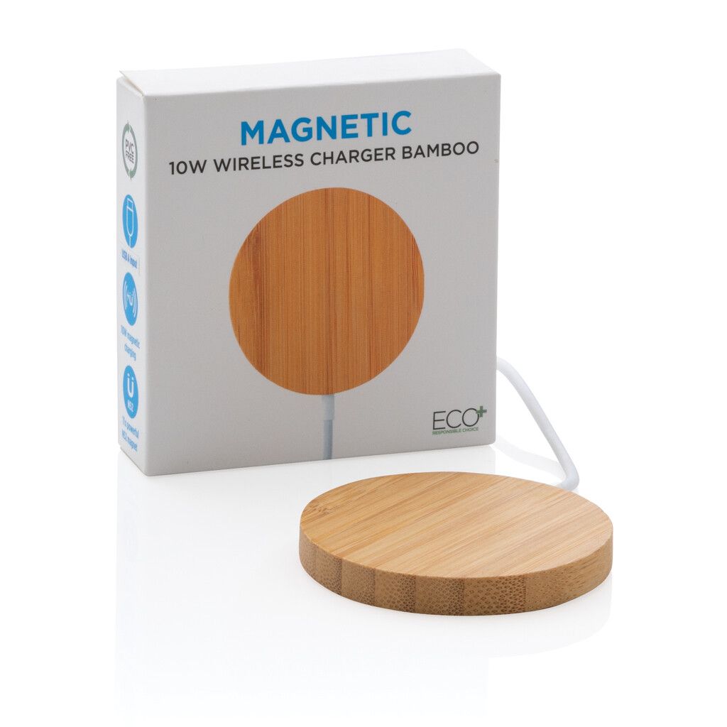 10W Bambus magnetischer Wireless Charger - braun-949