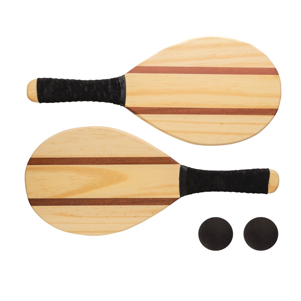 Frescobol Tennis-Set aus Holz - braun-16