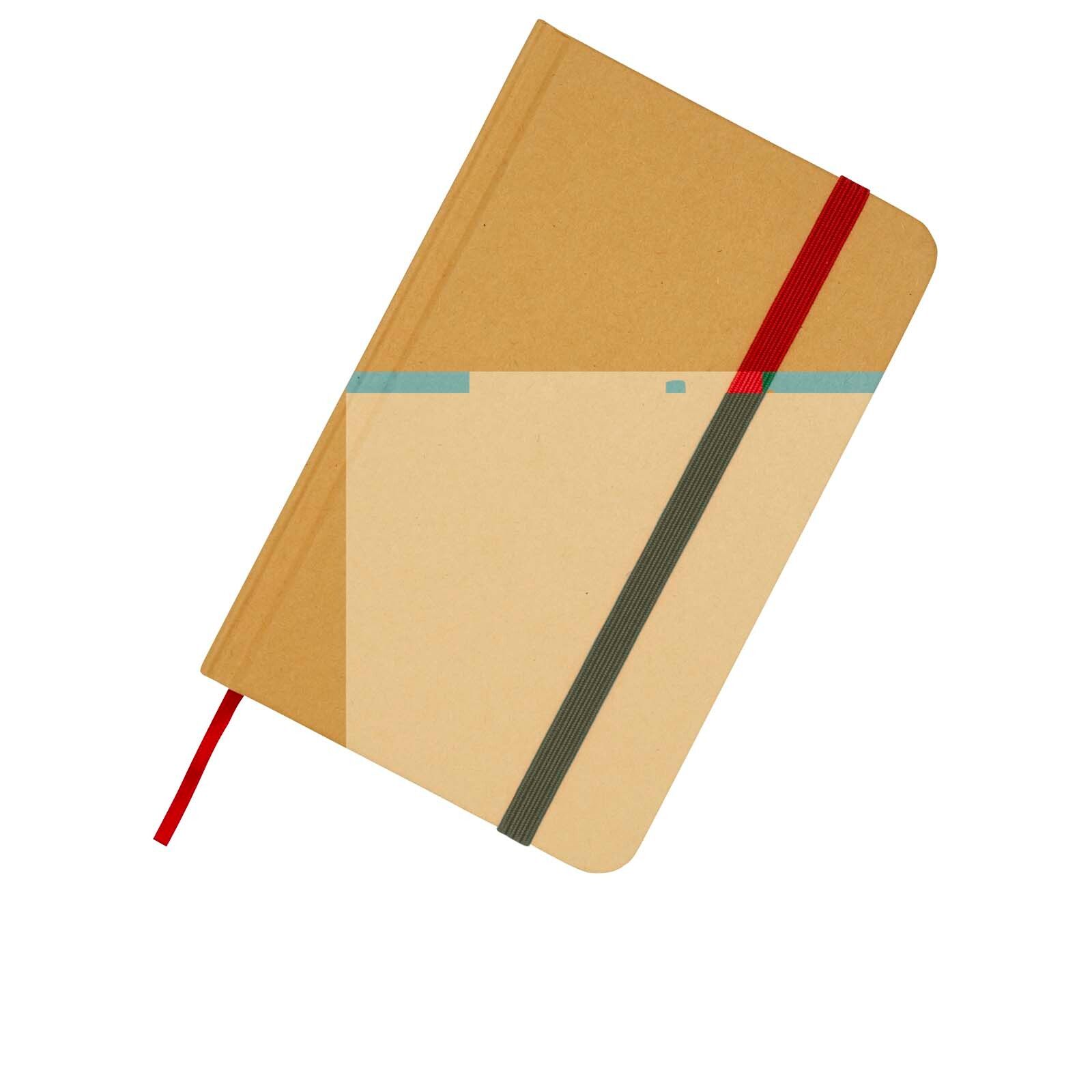 Reed A6 Hardcover Notizbuch, blanko, aus recyceltem Material - waldgrün-732