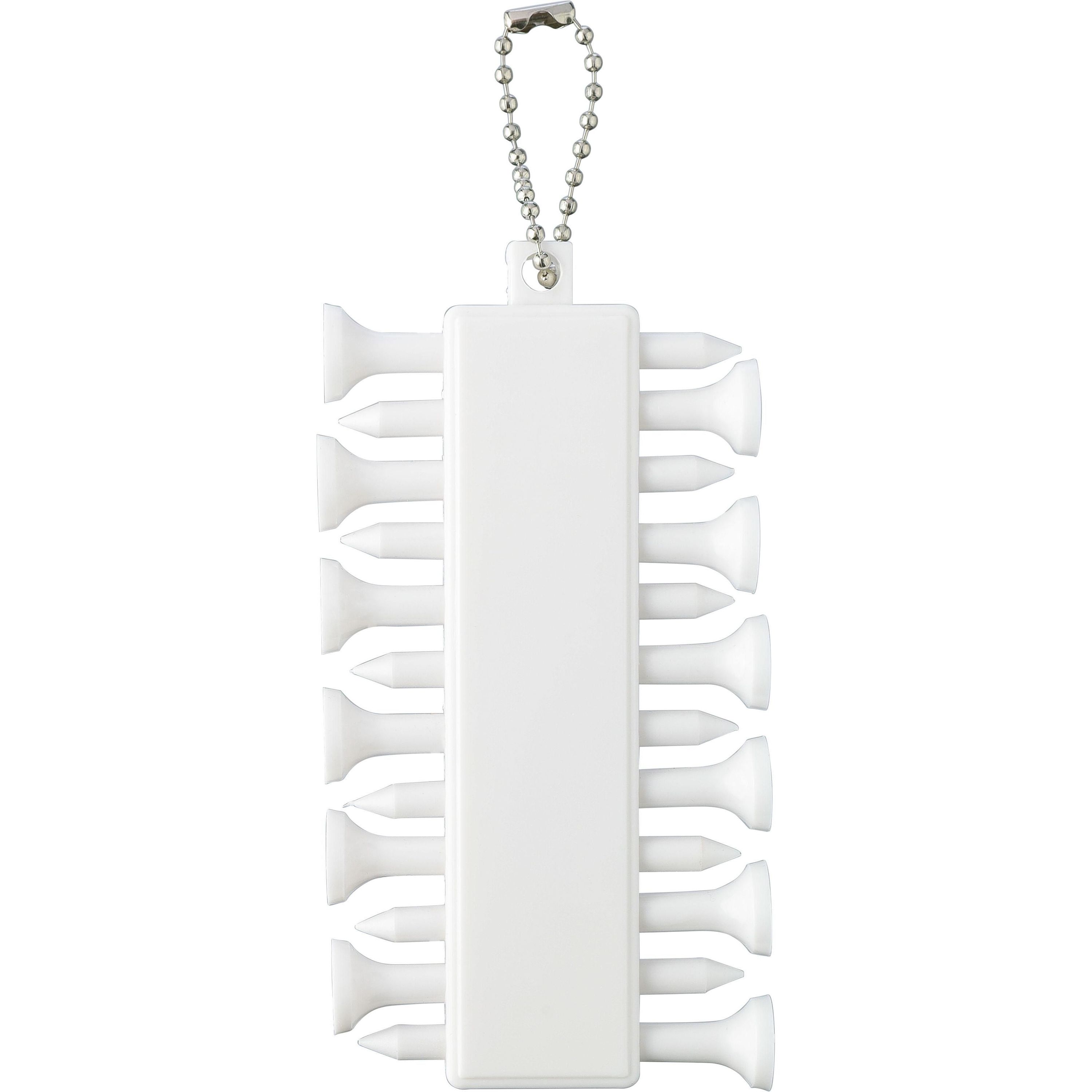 Golftee-Set Aveline aus recyceltem ABS - weiß-882