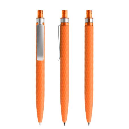prodir QS01 Soft Touch PRS Push Kugelschreiber Metall-Clip - orange-983
