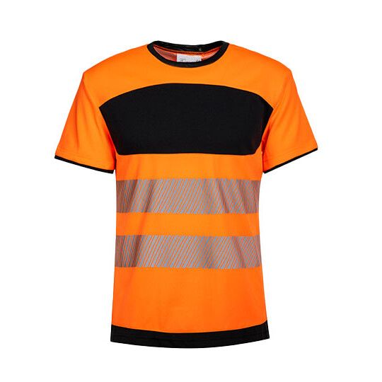 EOS Hi-Vis Workwear T-Shirt With Printing Area - signal orange - black-995