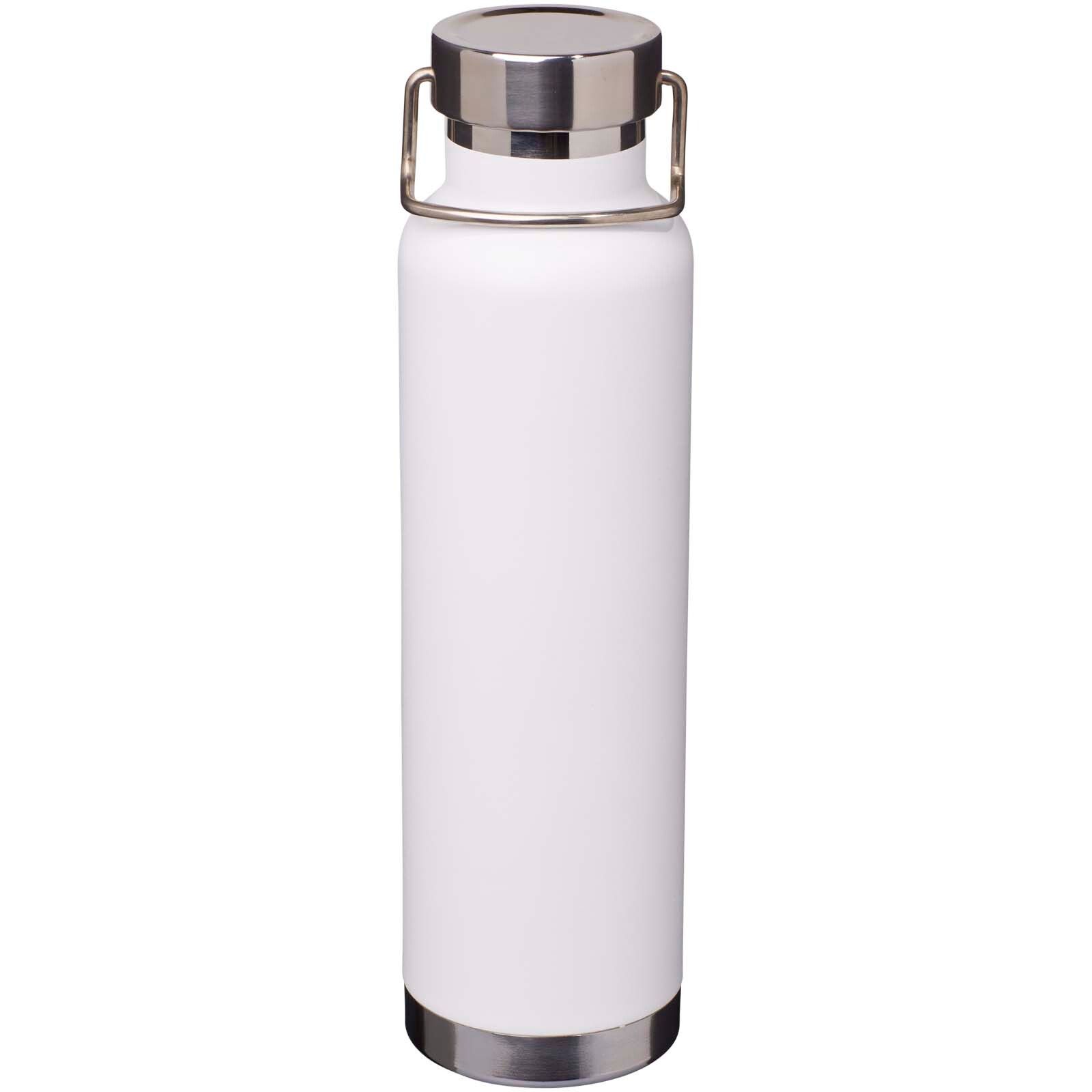Thor 650 ml RCS-zertifizierte Kupfer-Vakuum Isolierflasche aus recyceltem Edelstahl  - weiss-703