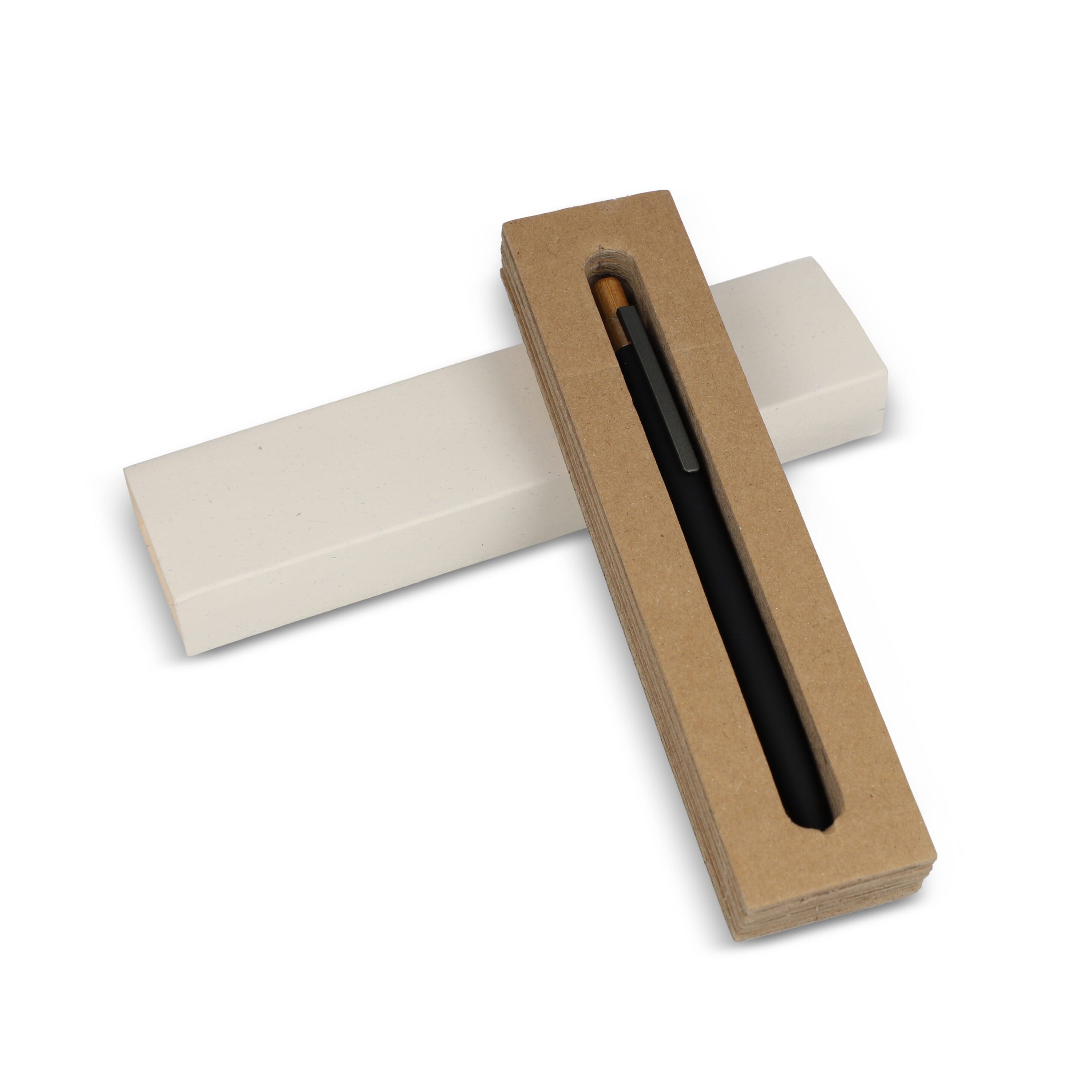 Stiftebox aus recyceltem Milchkarton, 1 Stift - beige-313