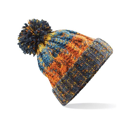 Corkscrew Pom Pom Beanie - retro blues-611