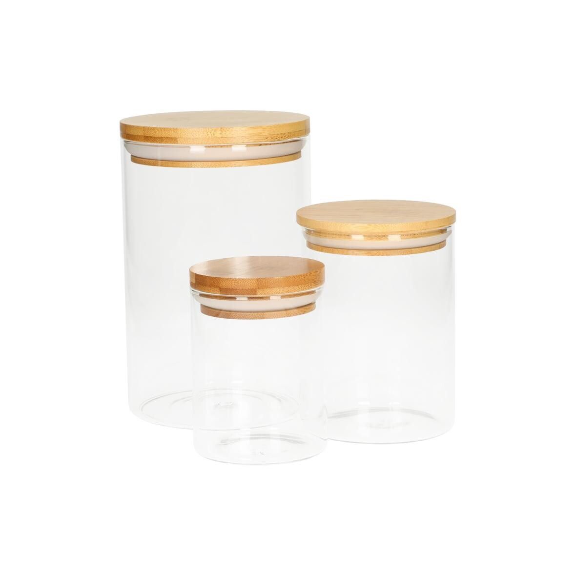 Glasbehälter Bamboo, 0,35 l - transparent-365