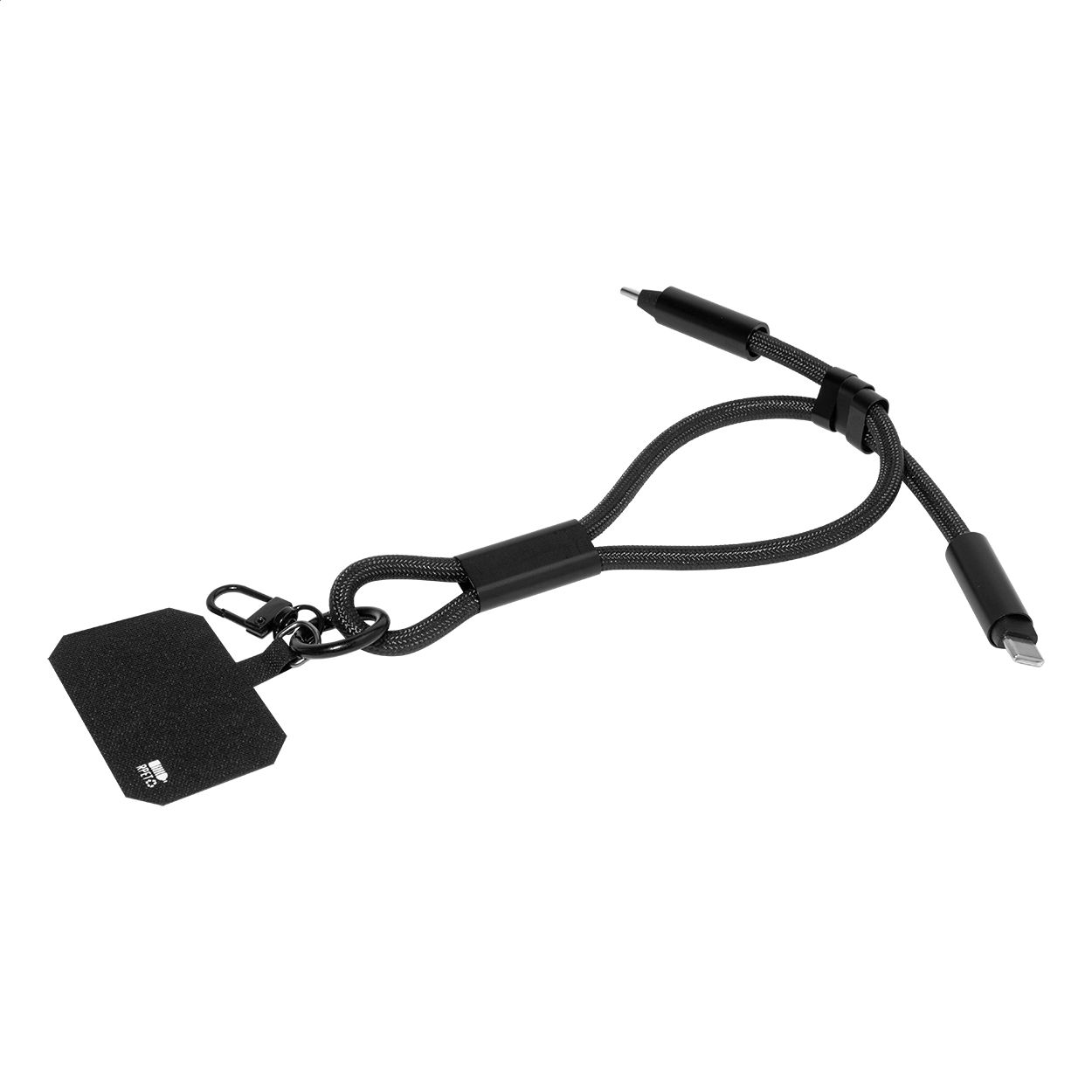 CuffCharge 60W Handgelenkband mit Lade- und Datenkabel aus RPET - schwarz-830