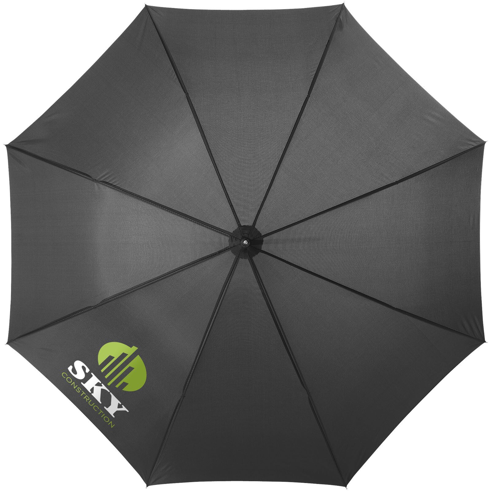 Lisa 23" Automatikregenschirm mit Holzgriff - schwarz-930