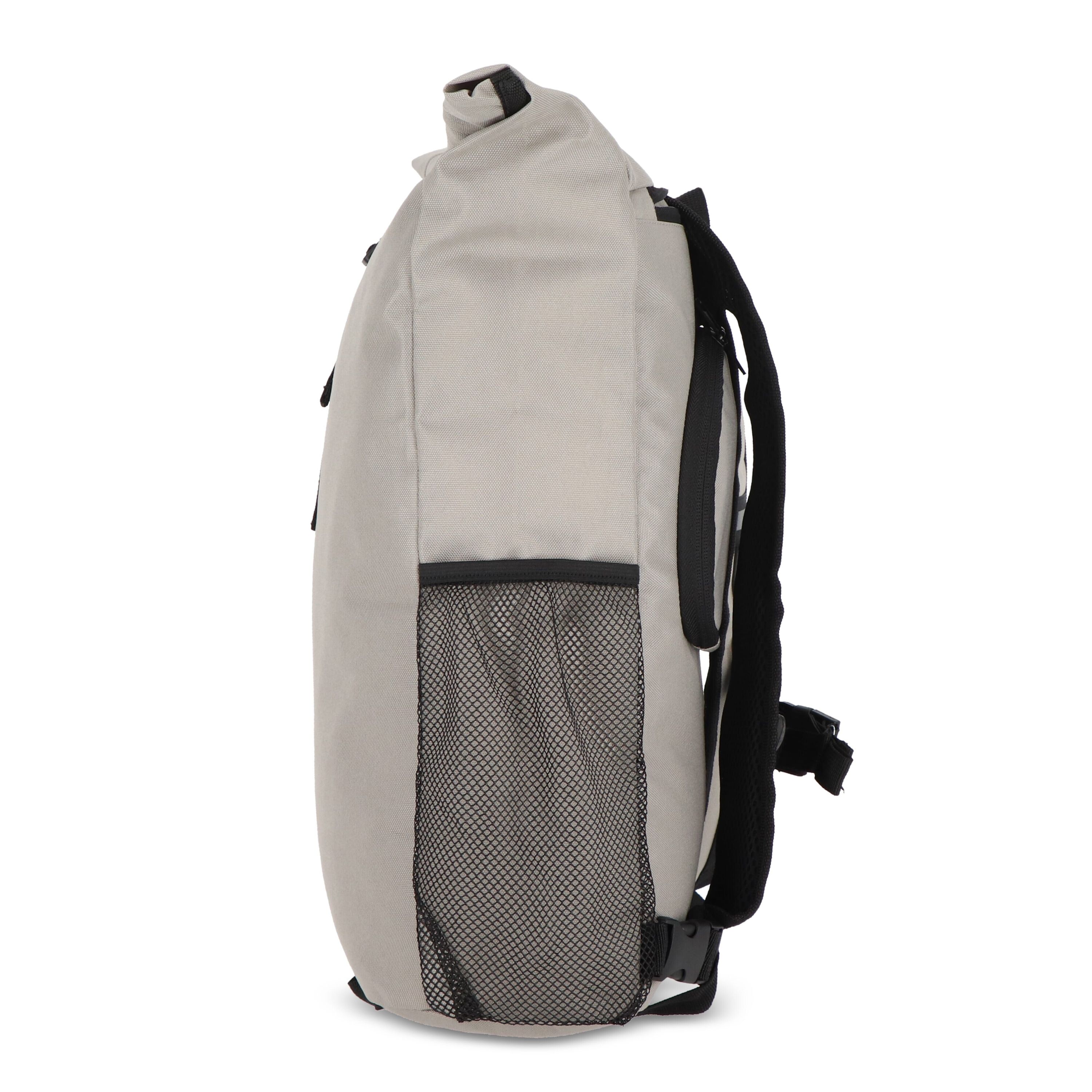 R-PET 600D Rolltop Fahrrad-Rucksack 20L - grau-377