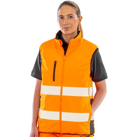 Reversible Soft Padded Safety Gilet - fluorescent yellow - navy-711