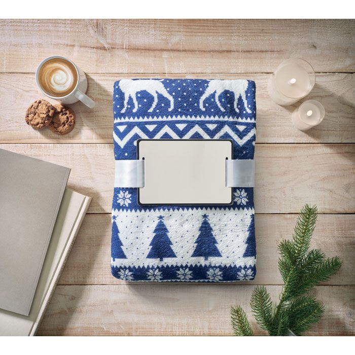RPET-Fleece-Decke 190 g/m² TOSTI - blau-788
