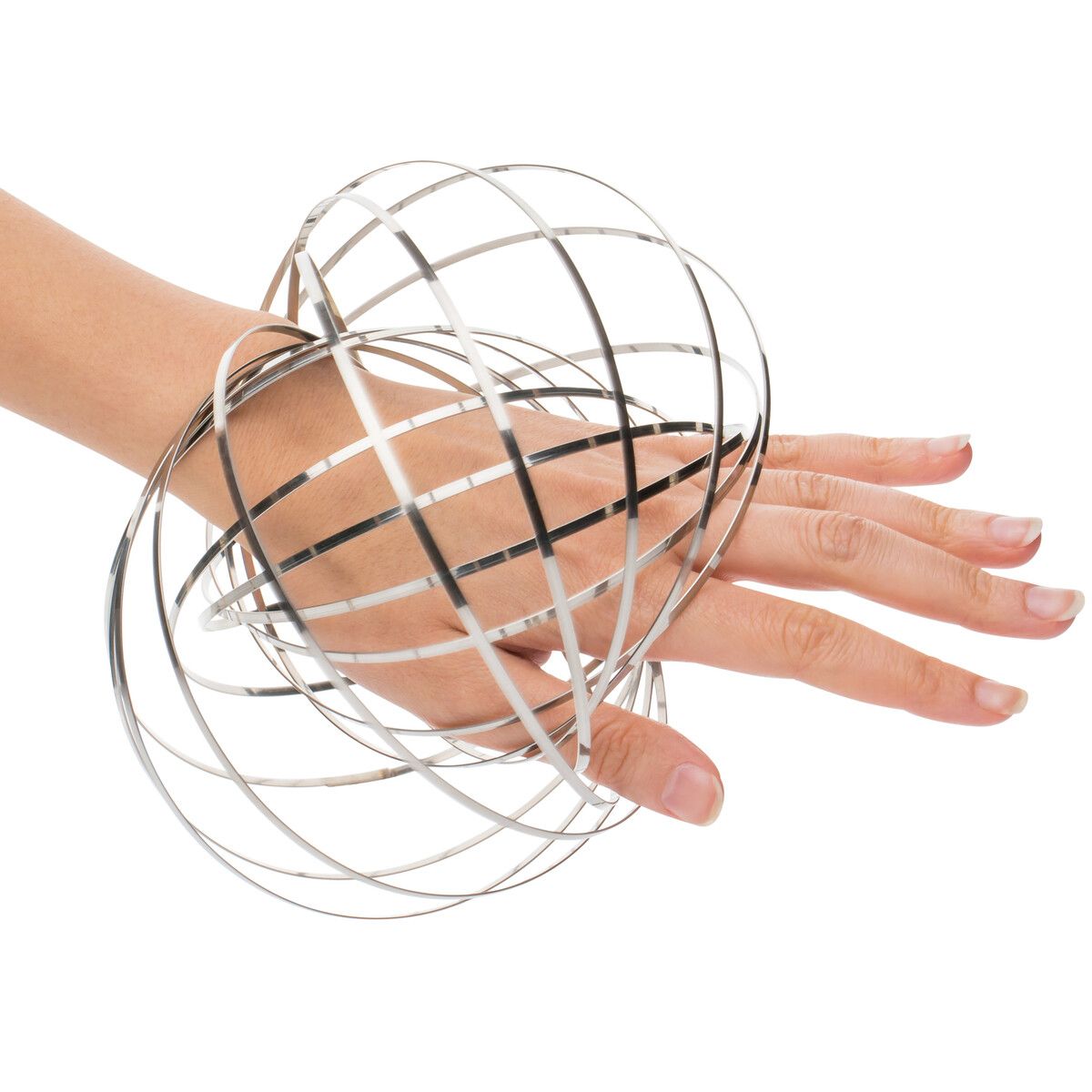 Kinetic Spring Toy REFLECTS-FLOWRING - silber-368