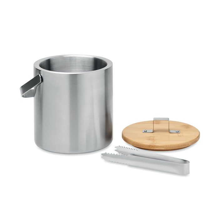 Doppelwandiger Eiskübel 1,2L KOKKOLA - mattsilber-702