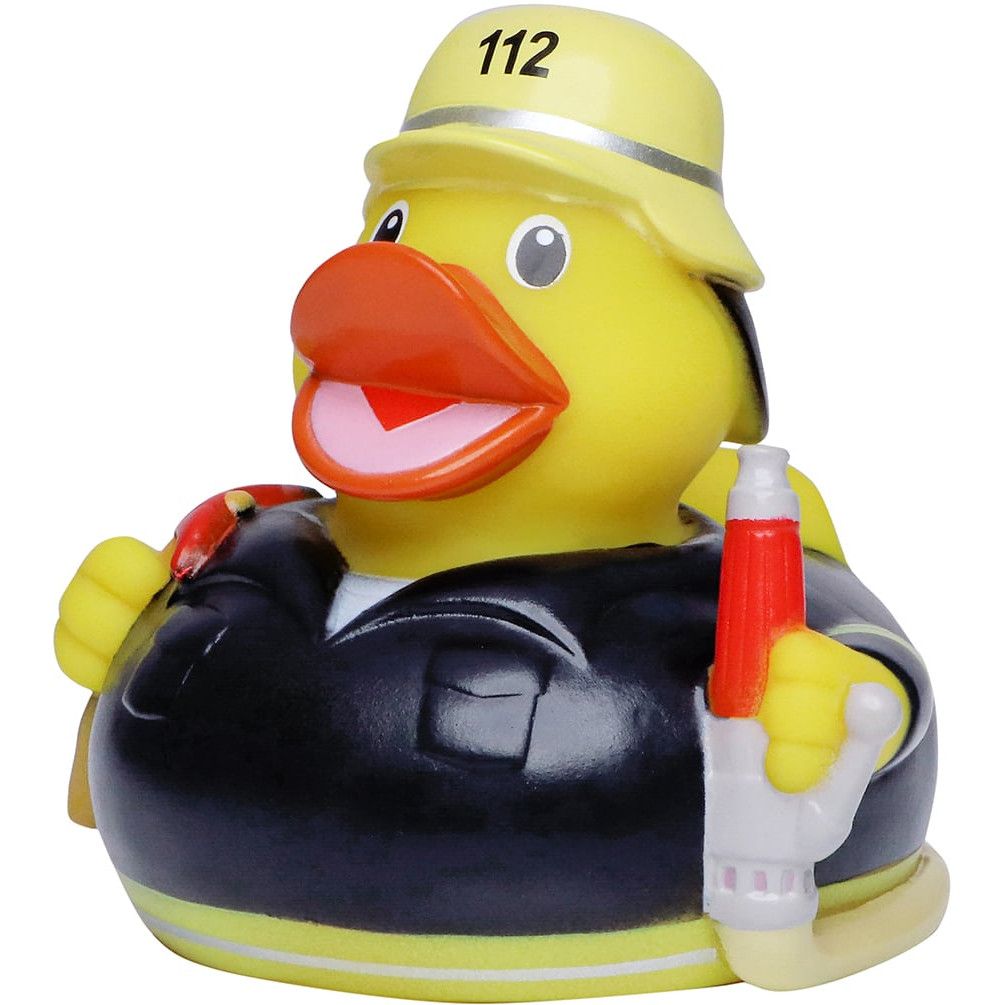 Quietsche-Ente Feuerwehr - bunt-505