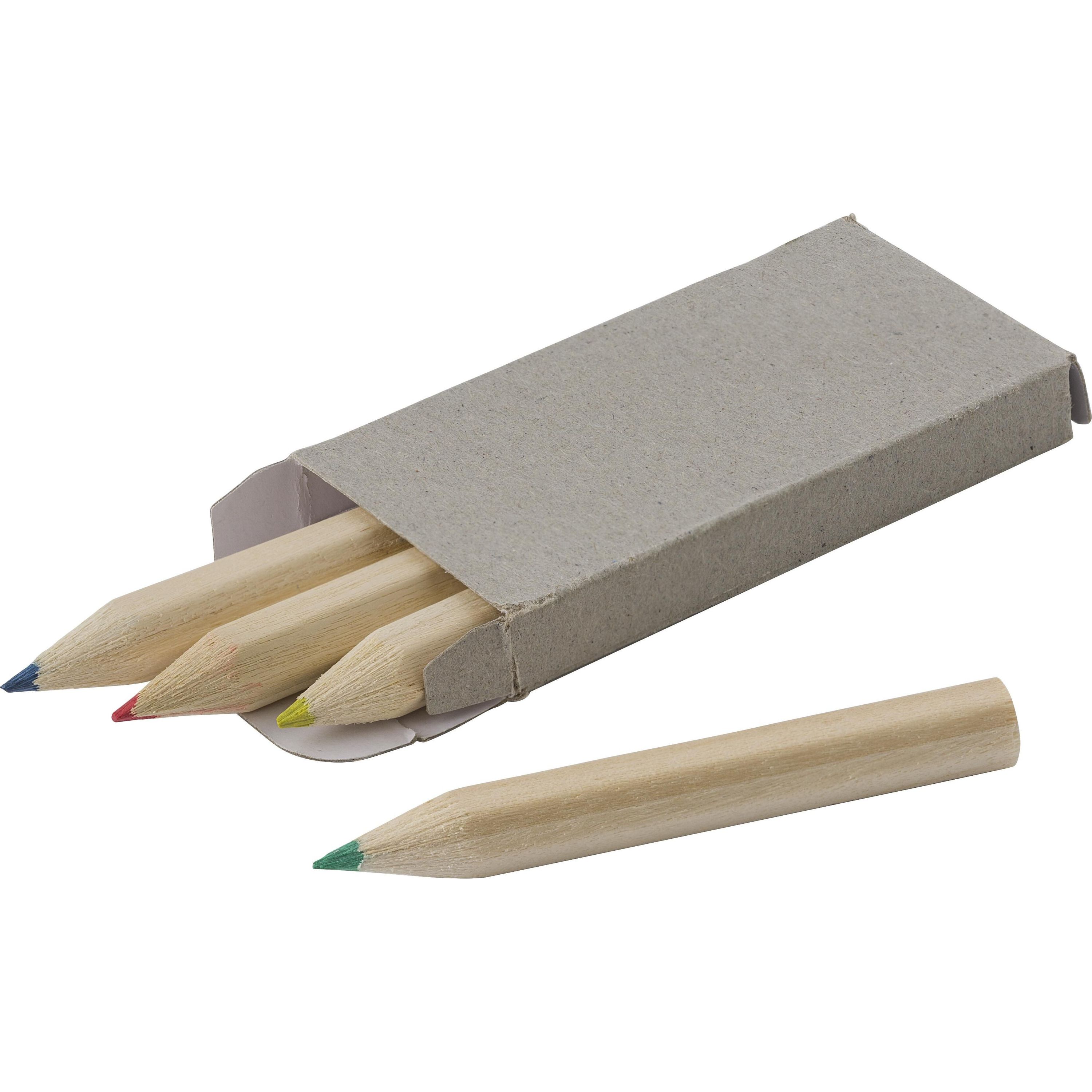 Mini-Buntstift Set aus Holz Kai - braun-182