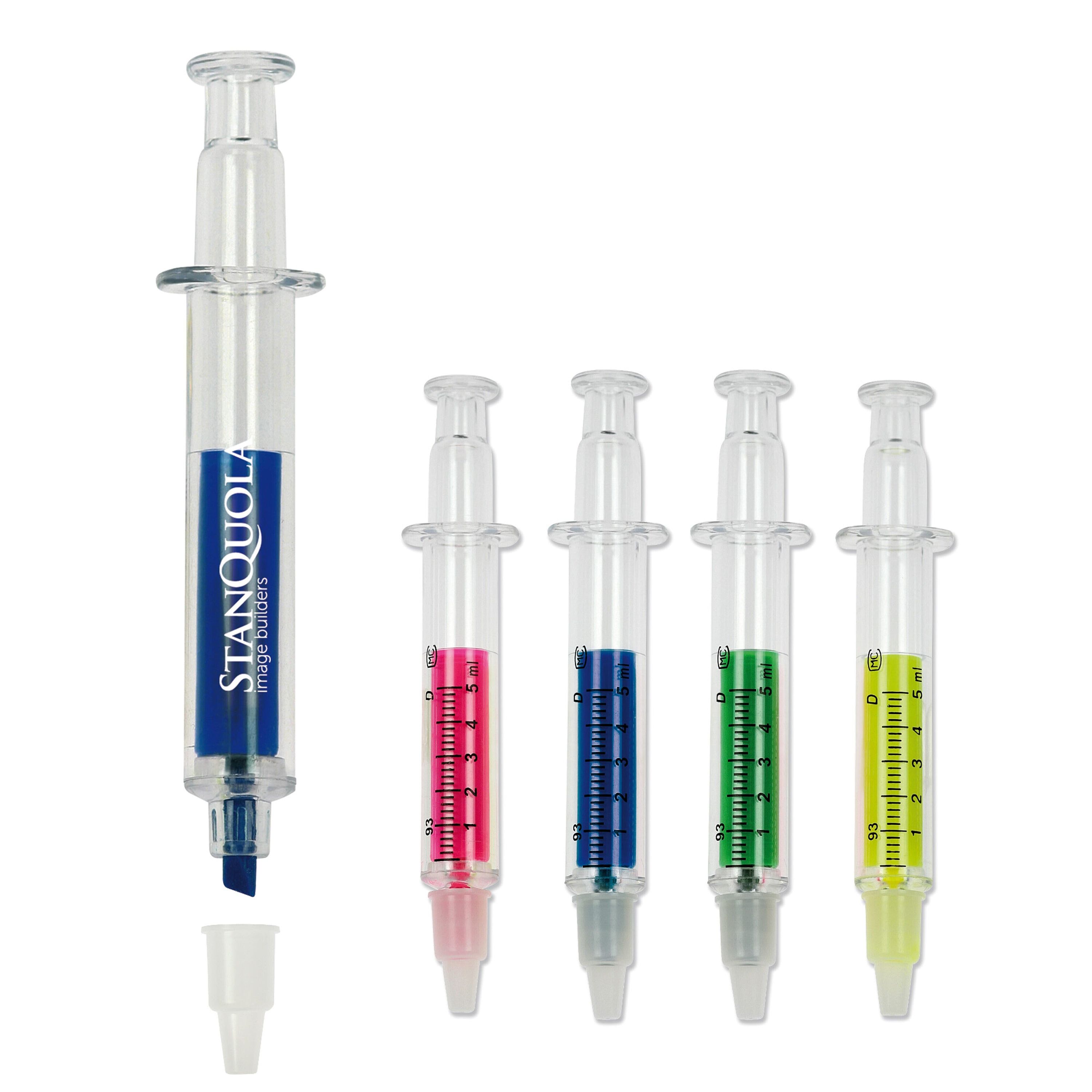 Spritzen-Textmarker - transparent  -  gelb-272