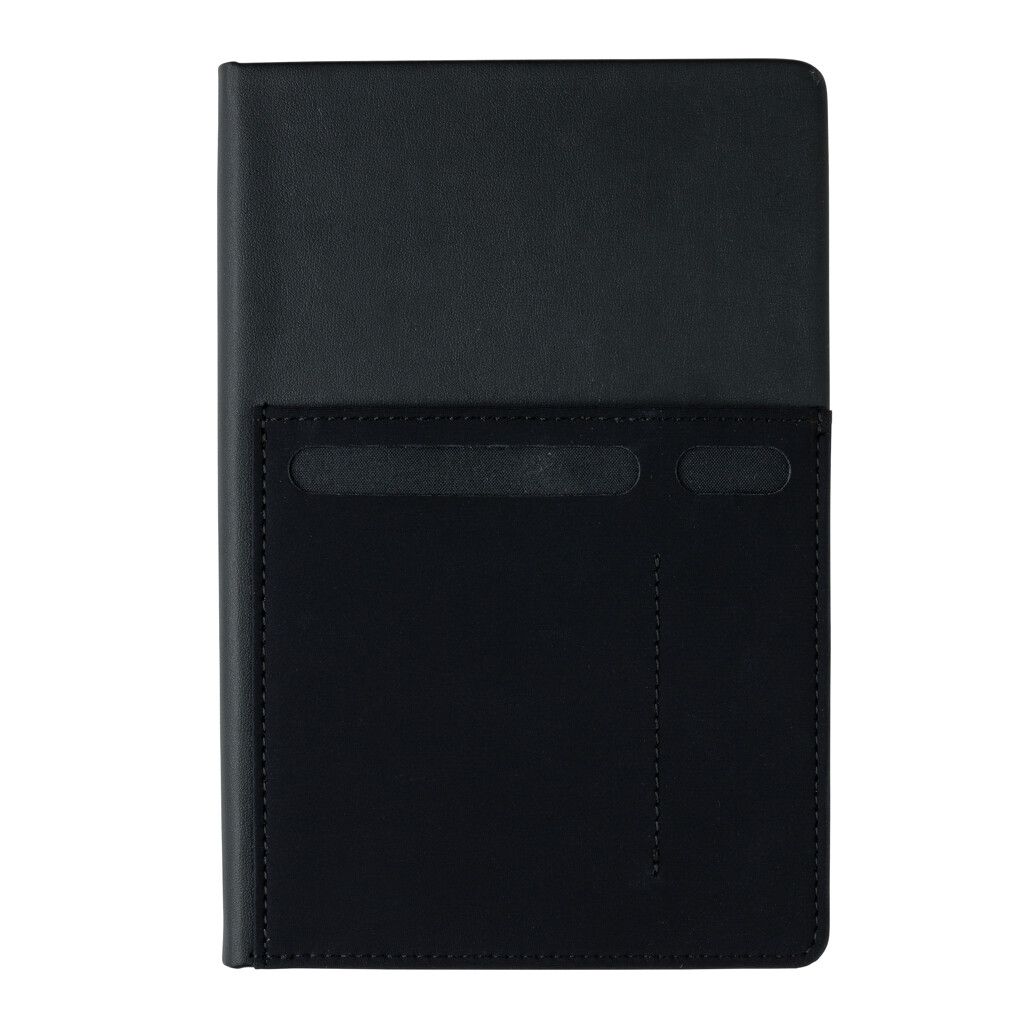A5 Deluxe Notizbuch mit Fächern - schwarz-443