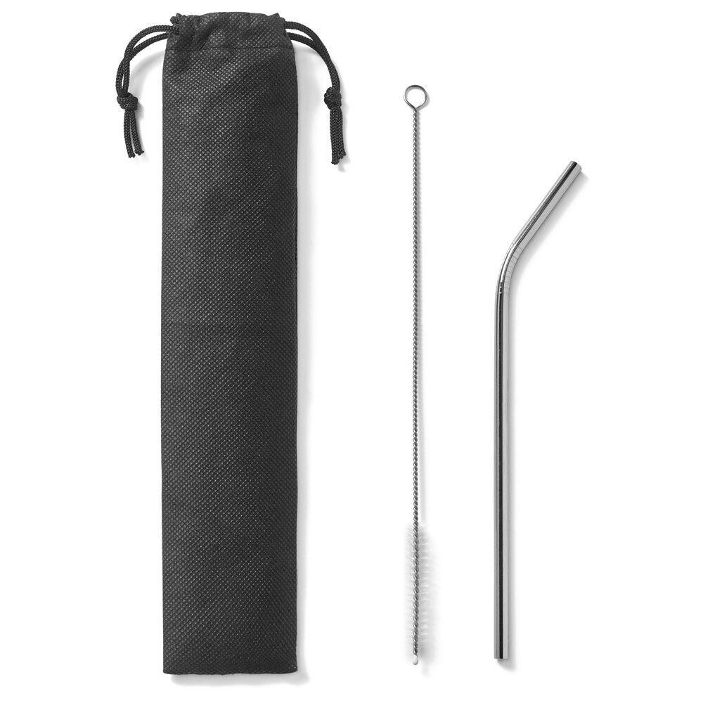 COCKTAIL Wiederverwendbarer Strohhalm aus Edelstahl - silber-220