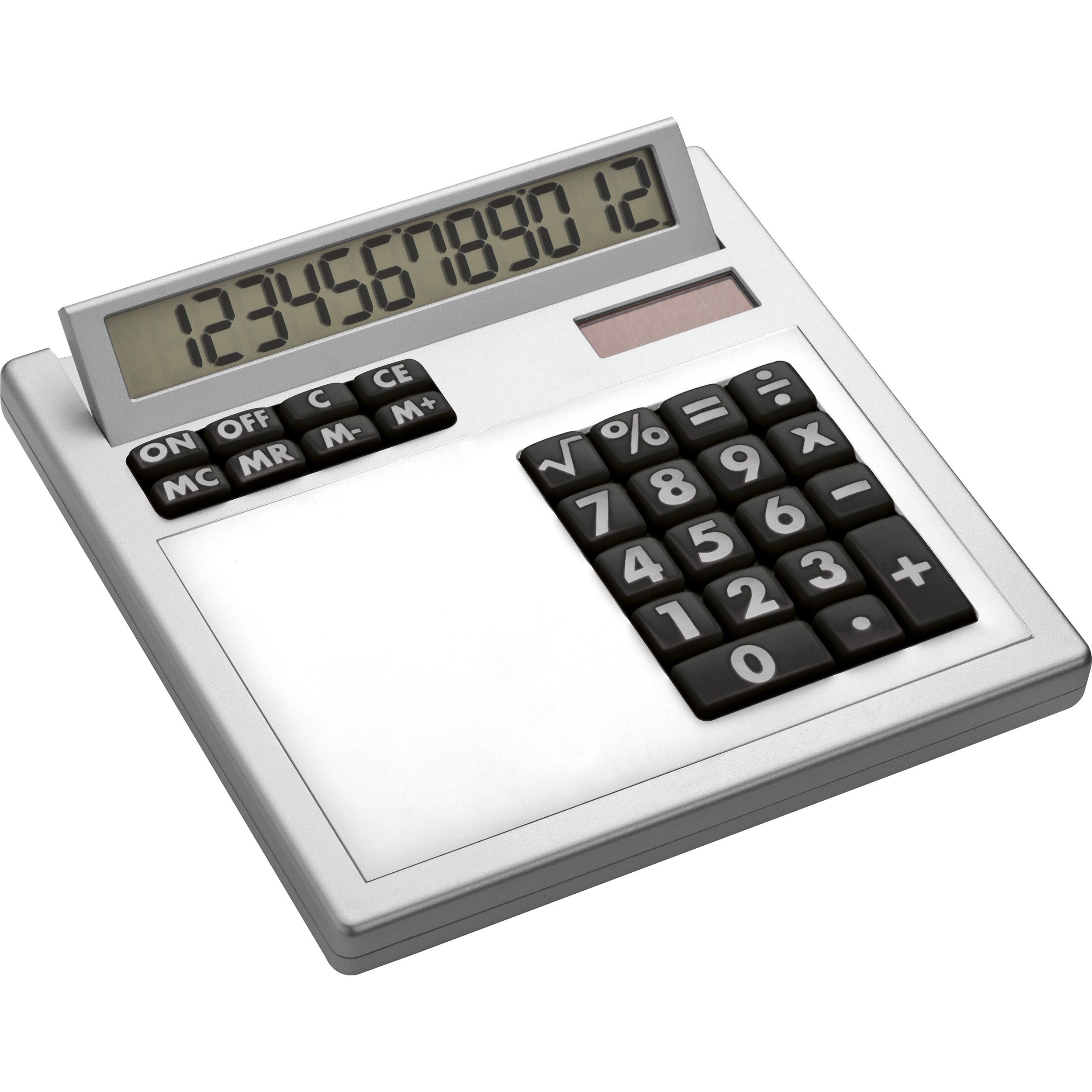 Tischrechner Eigendesign mit 12 Digits aus Kunststoff - weiß-868