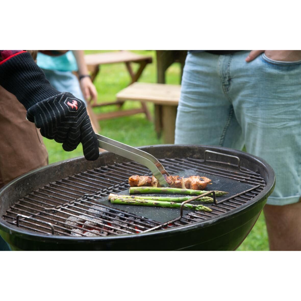 Grillzange BBQ - silber-140