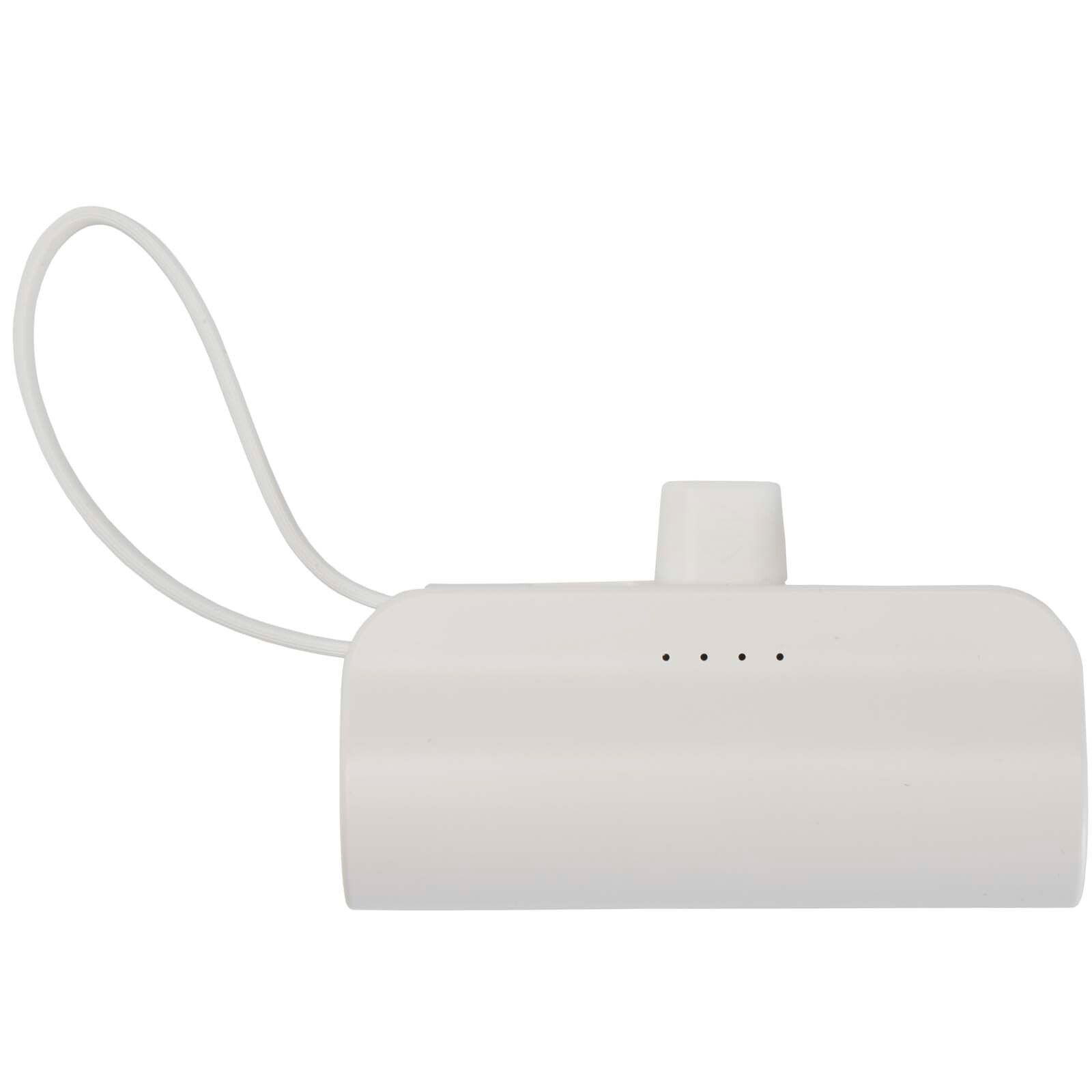 Alnair 10 W 5000 mAh Typ C Powerbank aus recyceltem Kunststoff mit integriertem Klappständer und 2 in 1 Kabel - weiss-745