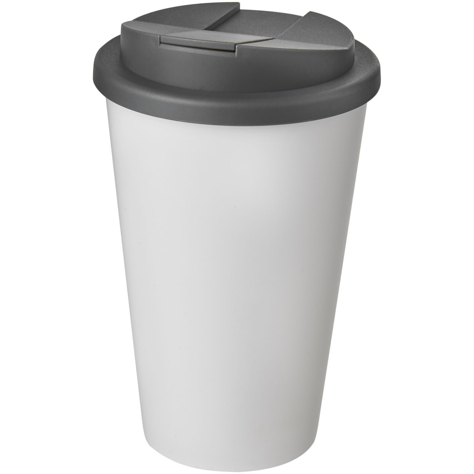 Americano 350 ml Isolierbecher mit auslaufsicherem Schraubverschluss - weiss -  grau-268