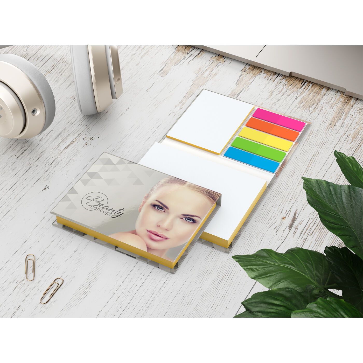 Haftnotiz-Set Prag, glänzend, gelb-800