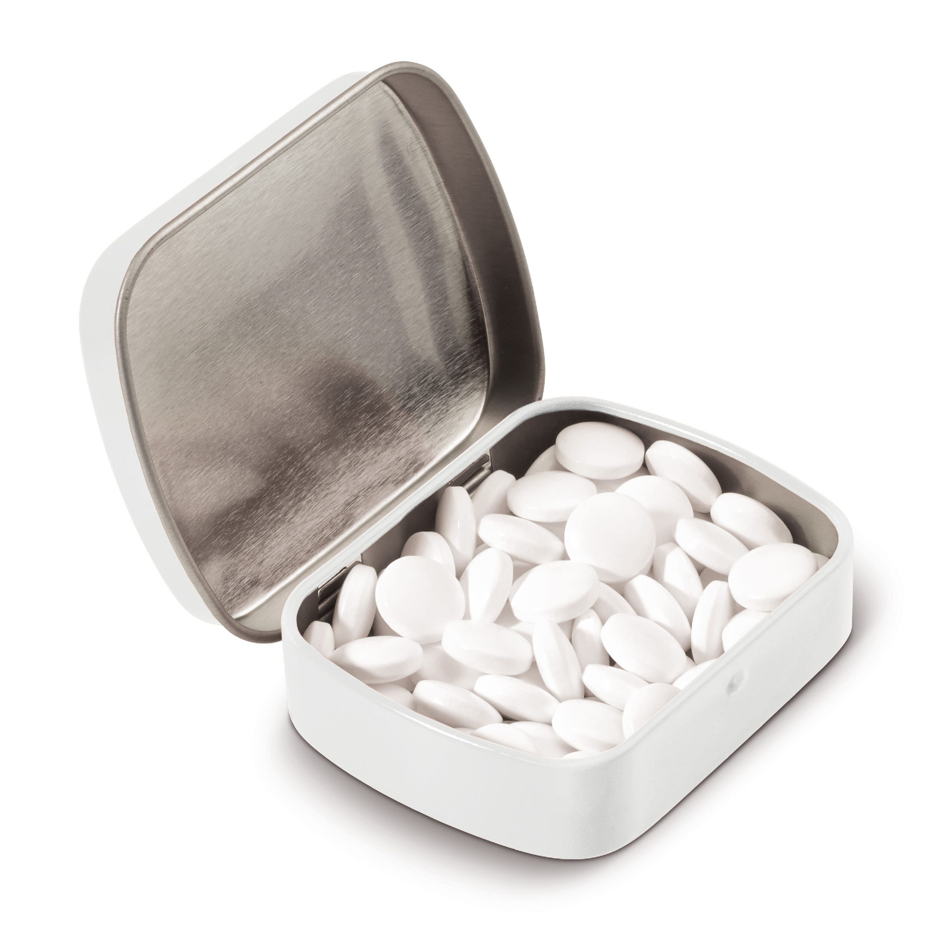 Mini Pfefferminzdose - weiss-314
