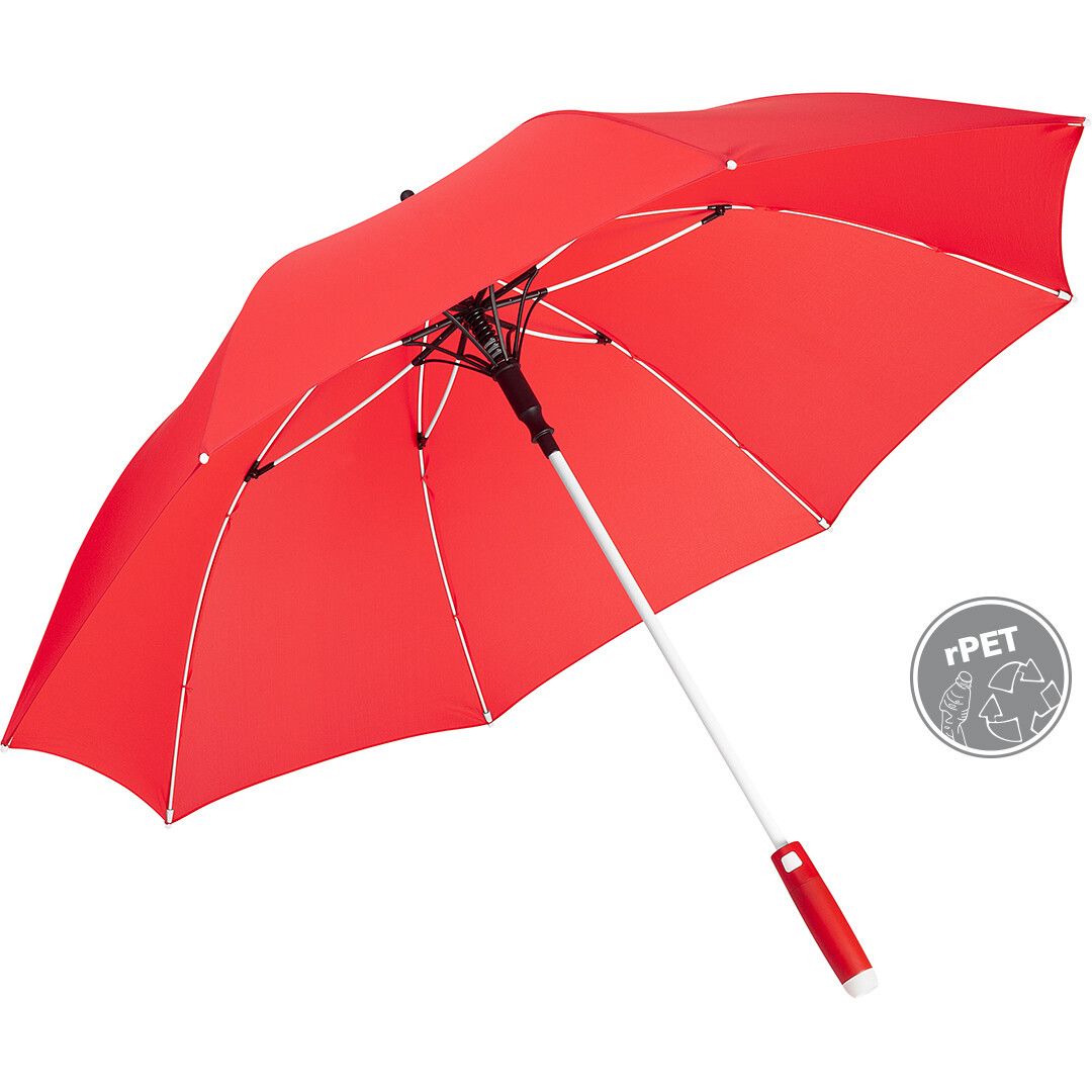 AC-Midsize-Stockschirm FARE® Whiteline Ø112 cm - rot-949
