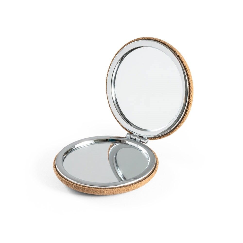 TILBURY Doppelter Taschenspiegel aus Kork - natur-626