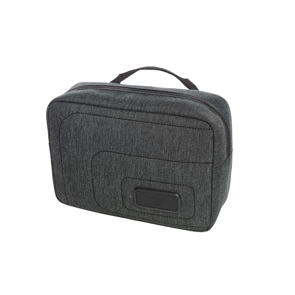 Reißverschluss-Tasche FRAME - schwarz-grau meliert-923