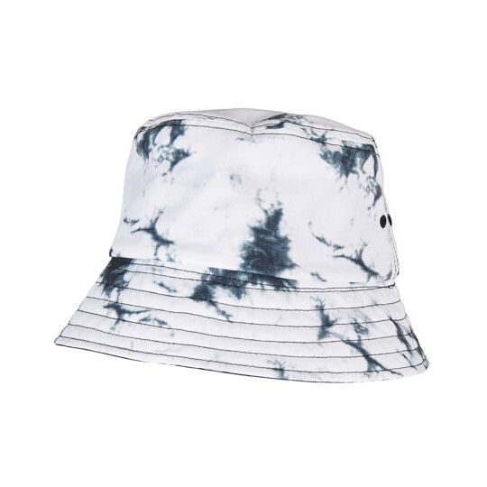 Batik Dye Reversible Bucket Hat - black-white - black-486