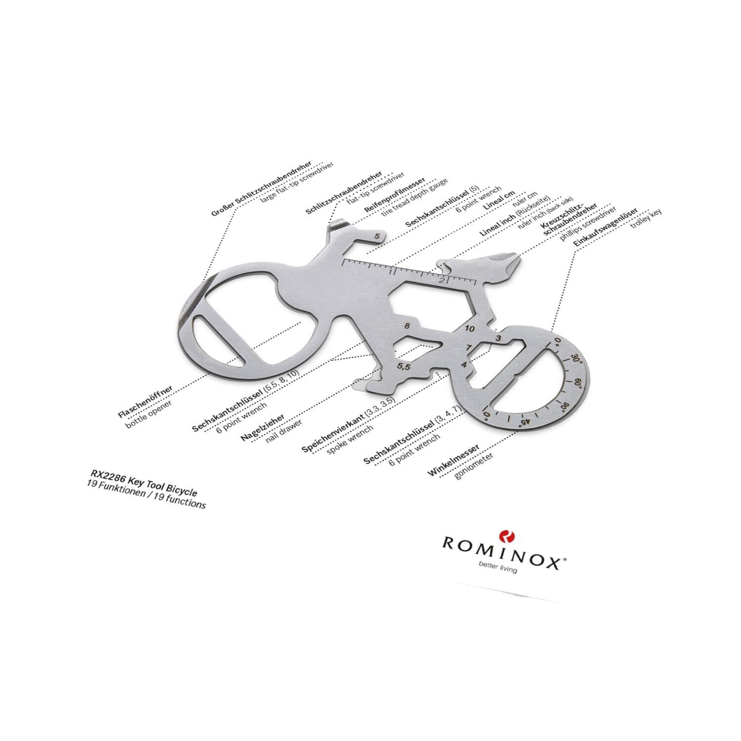 ROMINOX® Key Tool Bicycle - 19 functions (Fahrrad)-661