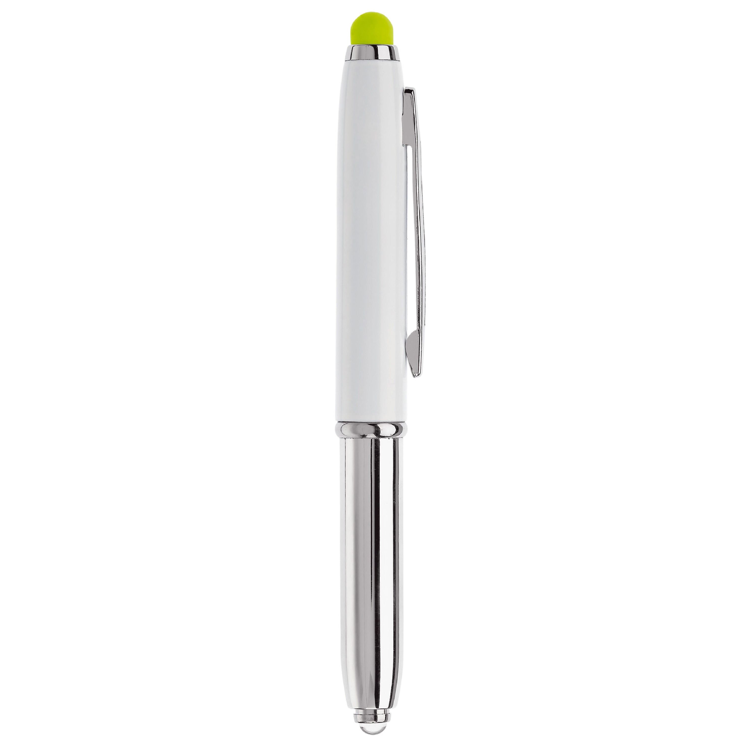 Stylus Kugelschreiber Shine - weiss  -  hellgrün-541