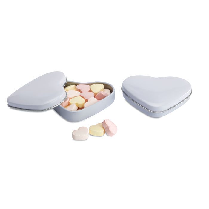 Herzdose mit Bonbons LOVEMINT - weiß-762