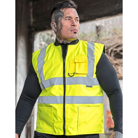 Hi-Vis Reversible Safety Bodywarmer Ural 2-in-1 - signal yellow-4
