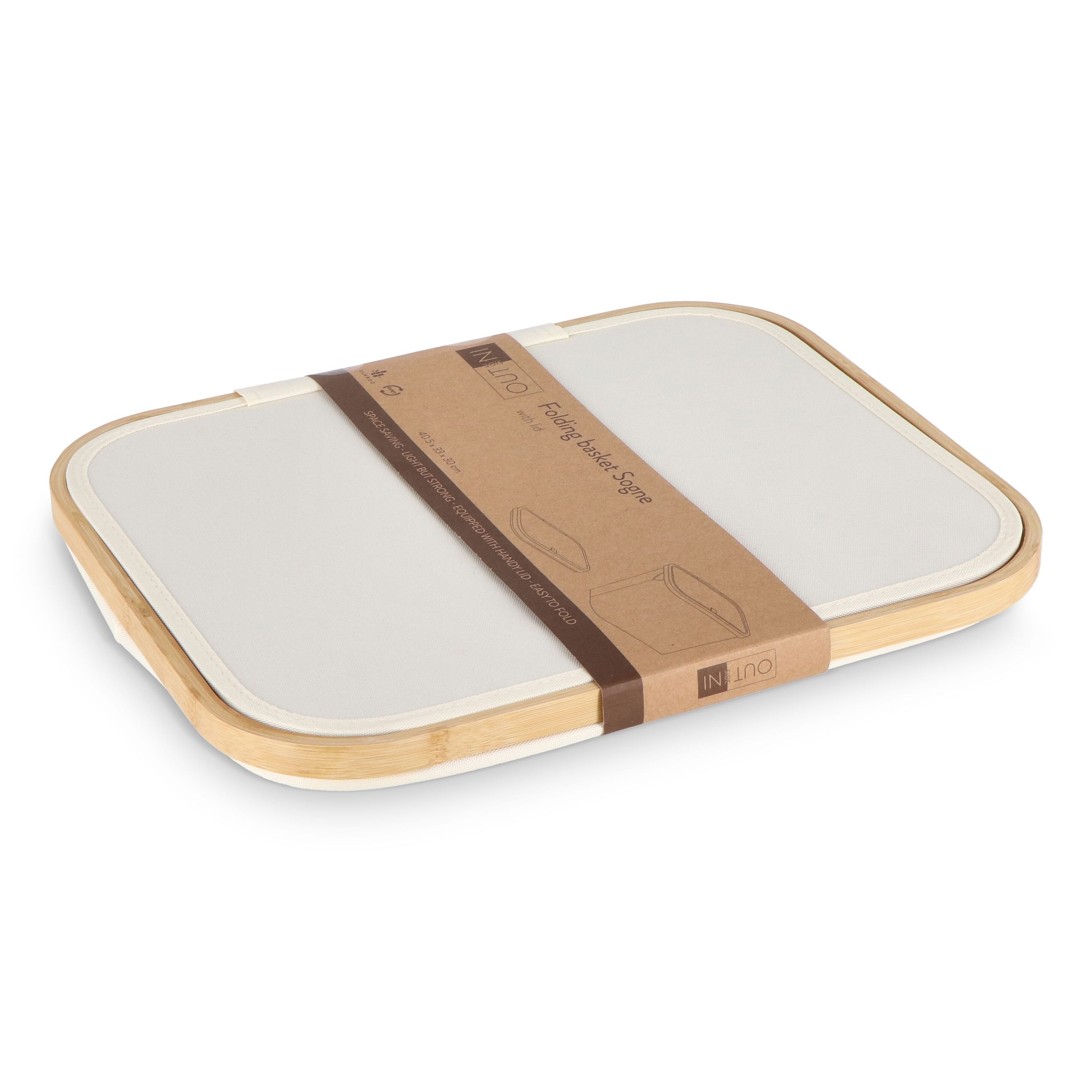 InSideOut faltbarer Korb mit Deckel Sogne 40,5 x 33 x 30cm rPET - natur-549