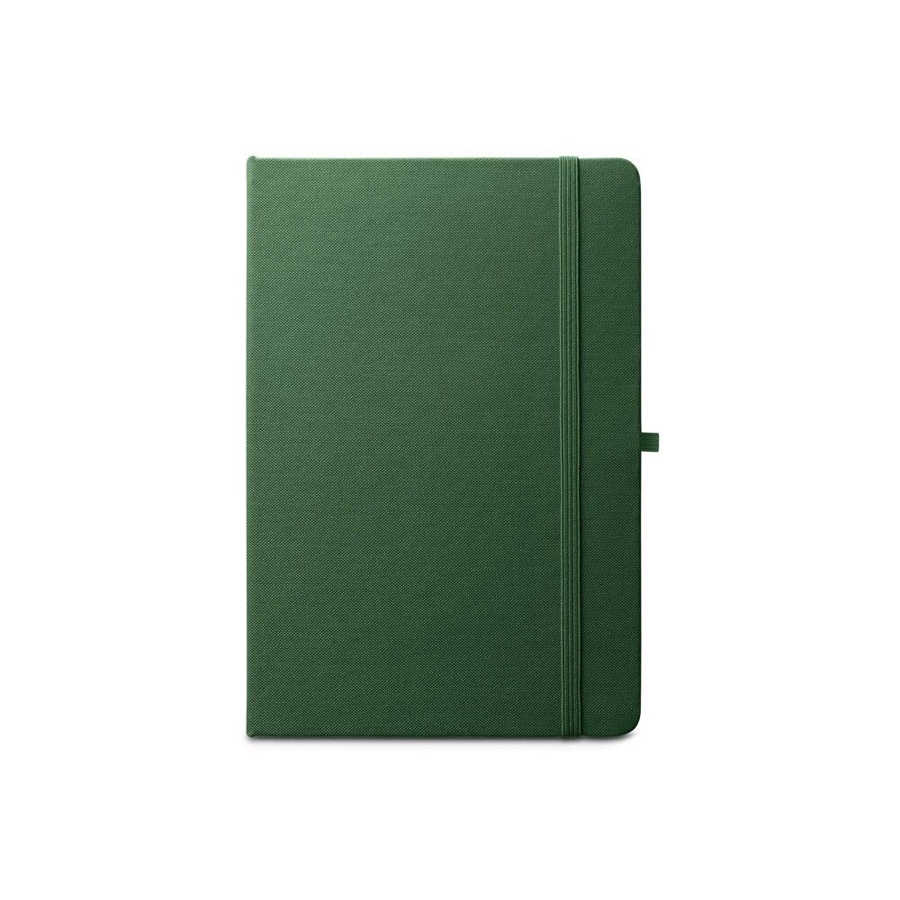 ANNE A5 Notizbuch aus recyceltem Polyester mit linierten Seiten - dunkelgrün-643
