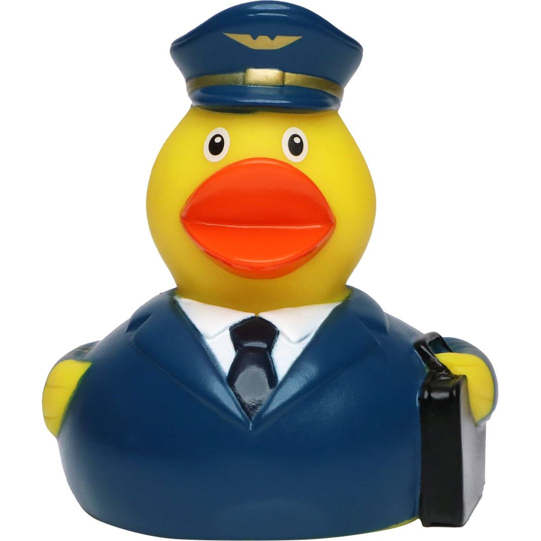 Quietsche-Ente Pilot - bunt-703