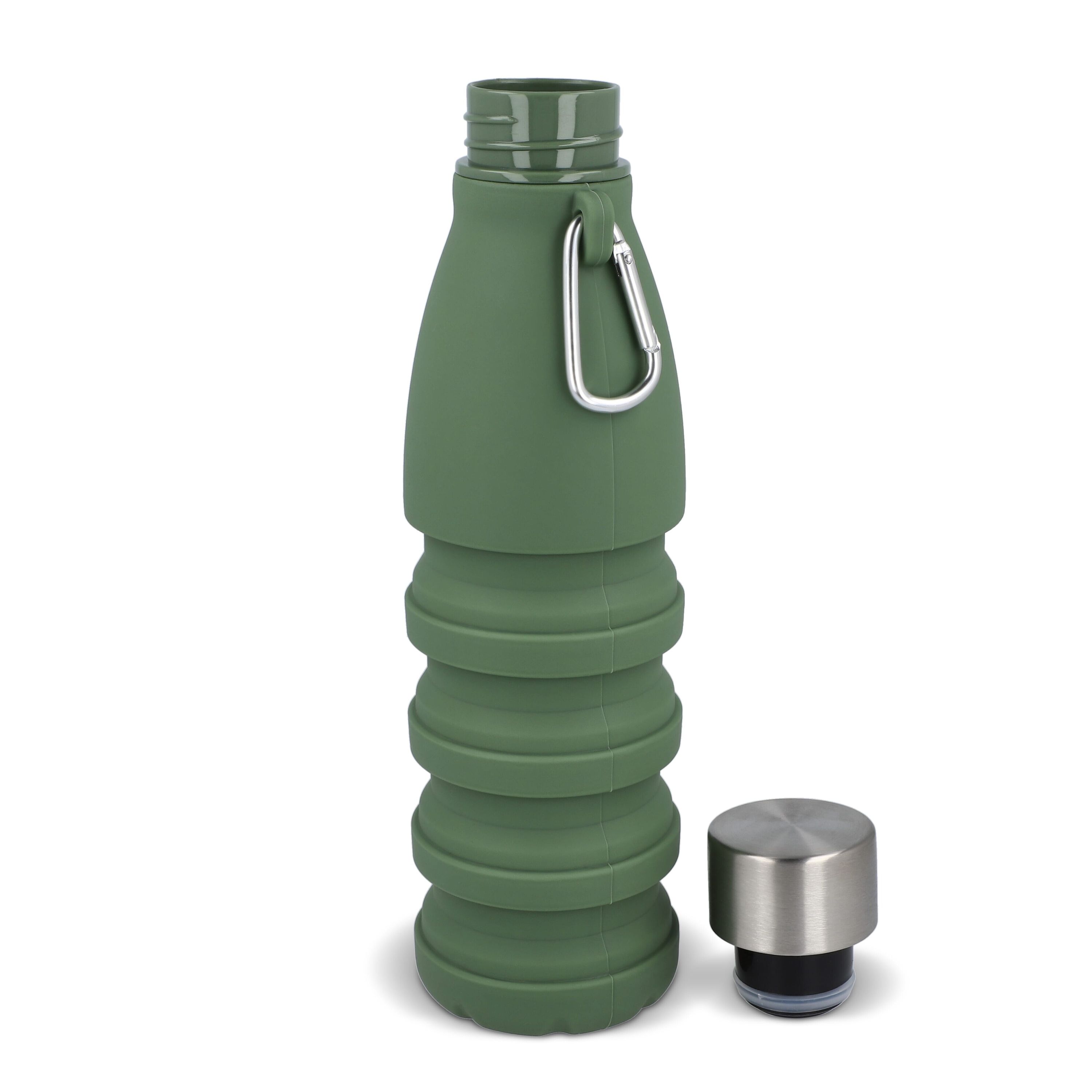 Faltbare Wasserflasche 550 ml - olivgrün-556