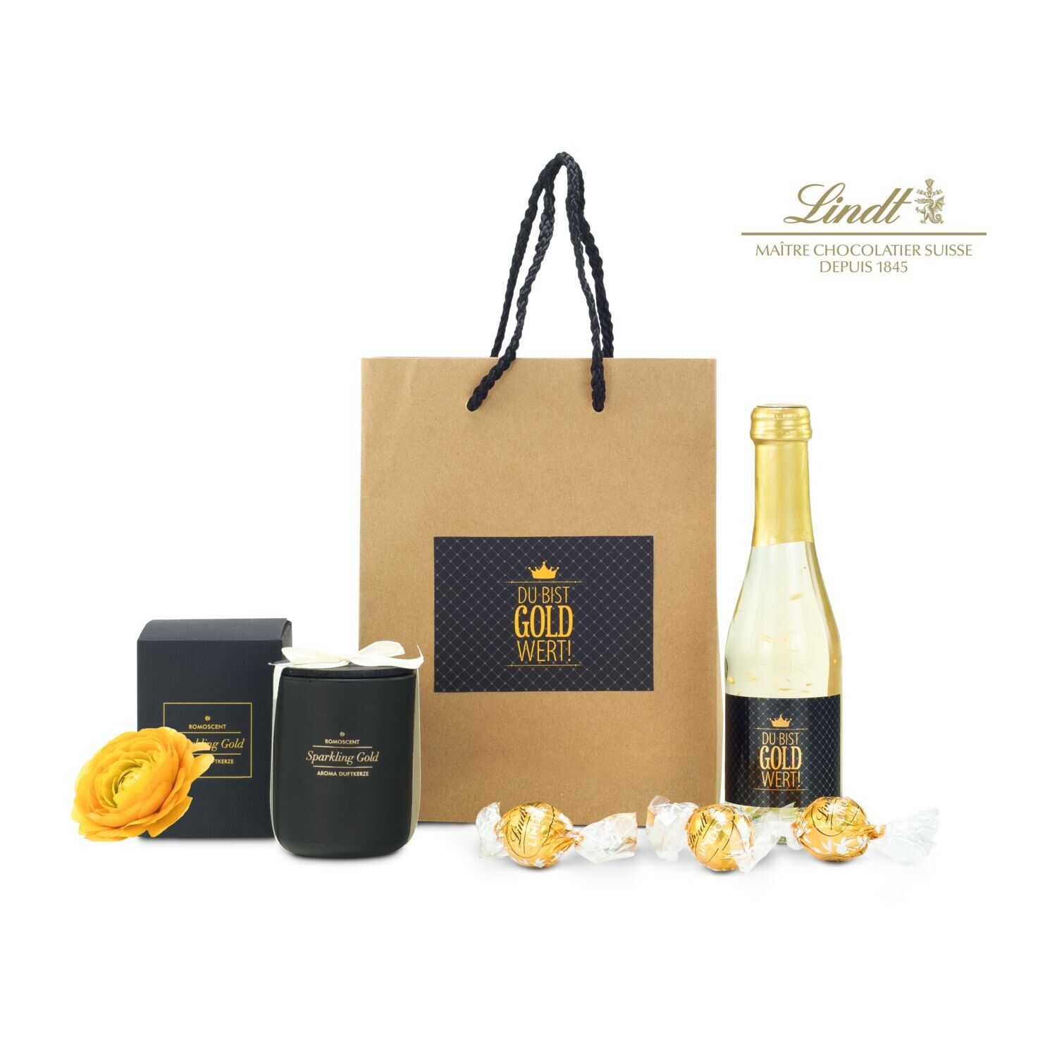 Geschenkset Du bist Gold wert Tüte-353