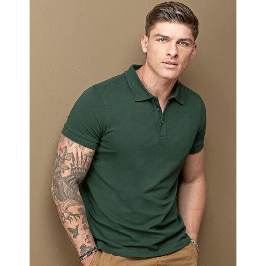 Stretch Polo - bottle green-793