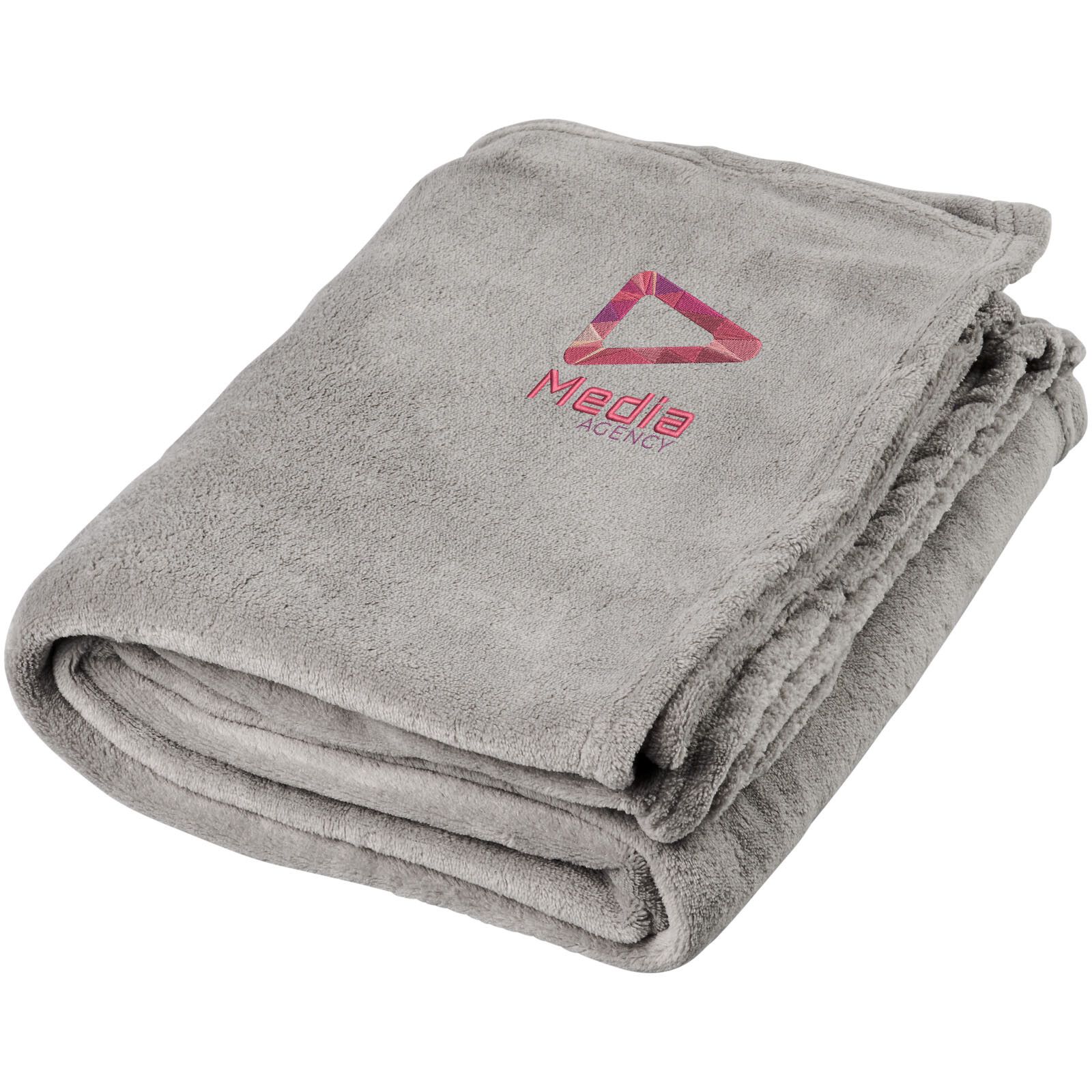 Bay Plaid-Decke aus extraweichem Coral-Fleece - grau-125