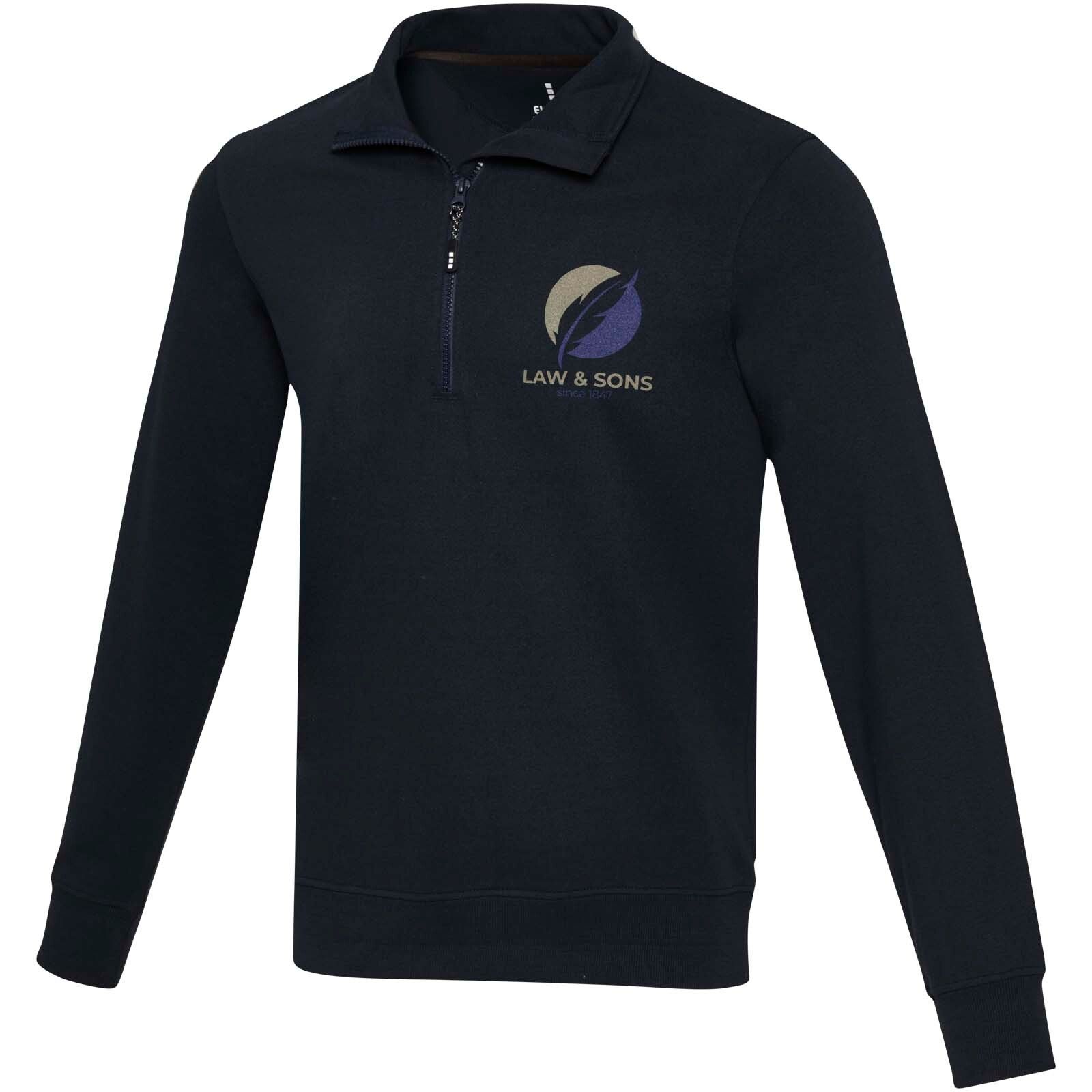 Tin Aware Pullover mit Half-Zip Reißverschluss aus recyceltem Material   - navy - XS-177