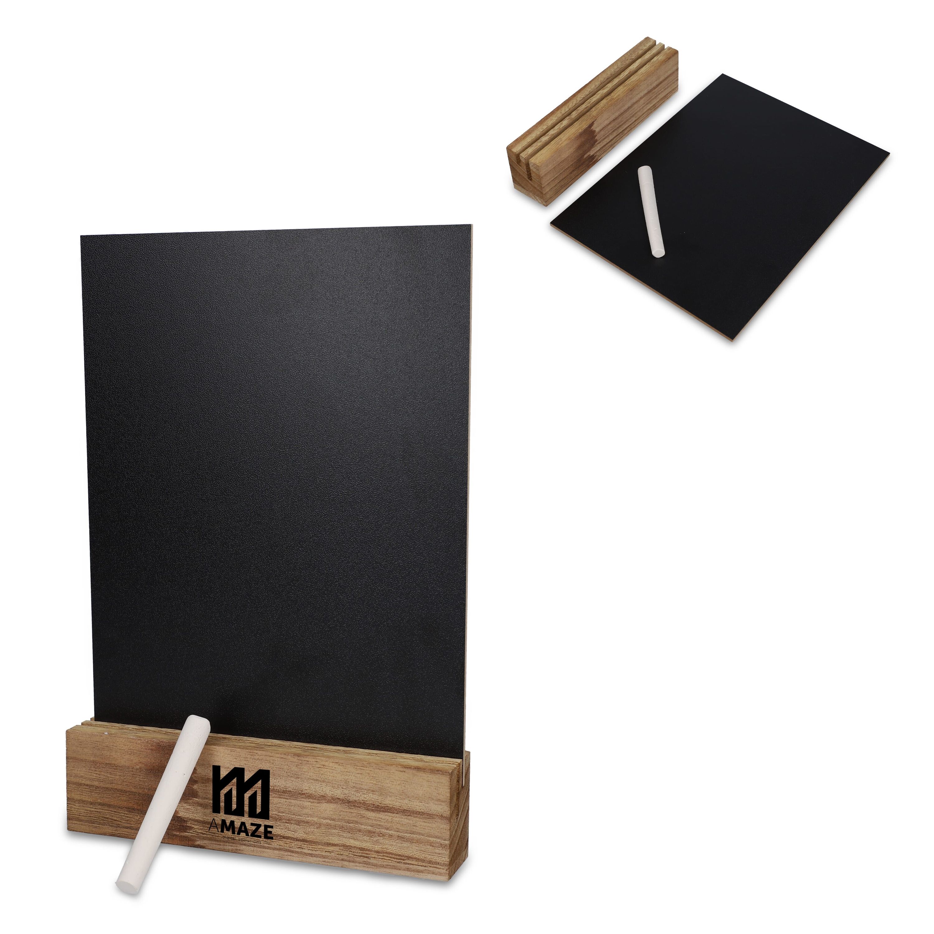 Kreidetafel im Holzständer - natur-260